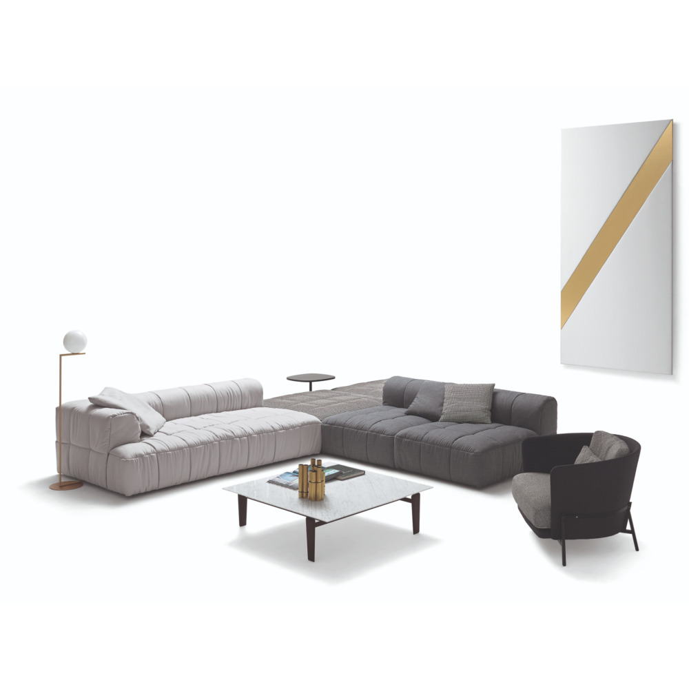 T-Shaped Modular Sofa with Ottoman | Arflex Strips