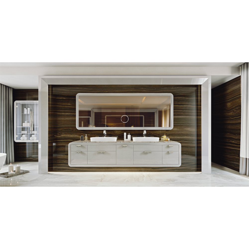 Wall-Mounted Display Bathroom Cabinet with Glass Door | Redeco Hanami - Image 3