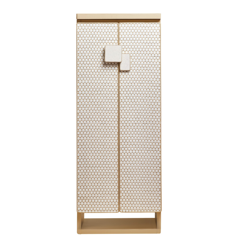 White Leather Armored Jewelry Safe | Agresti Gioia Intreccio