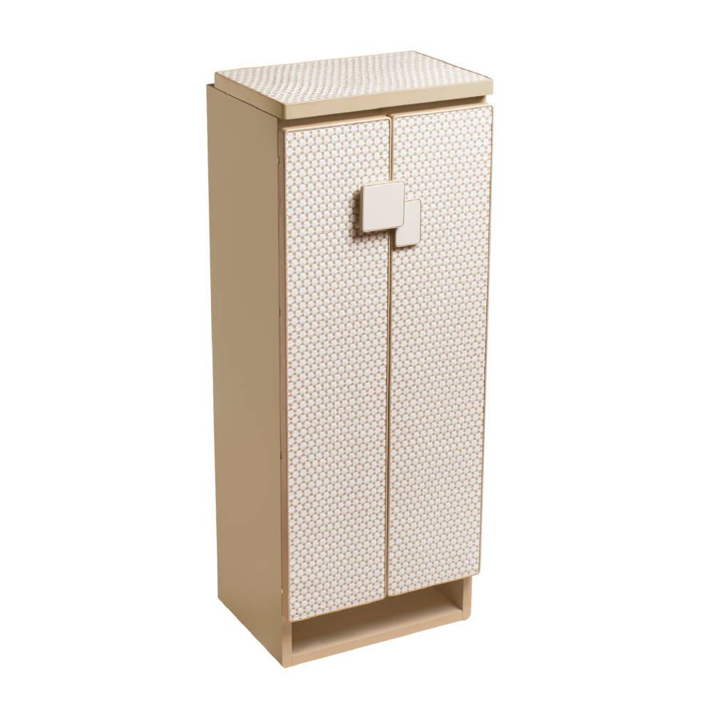 White Leather Armored Jewelry Safe | Agresti Gioia Intreccio - Image 2