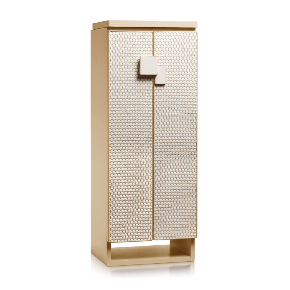 White Leather Armored Jewelry Safe | Agresti Gioia Intreccio - Image 3