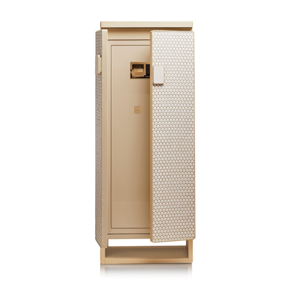 White Leather Armored Jewelry Safe | Agresti Gioia Intreccio - Image 4