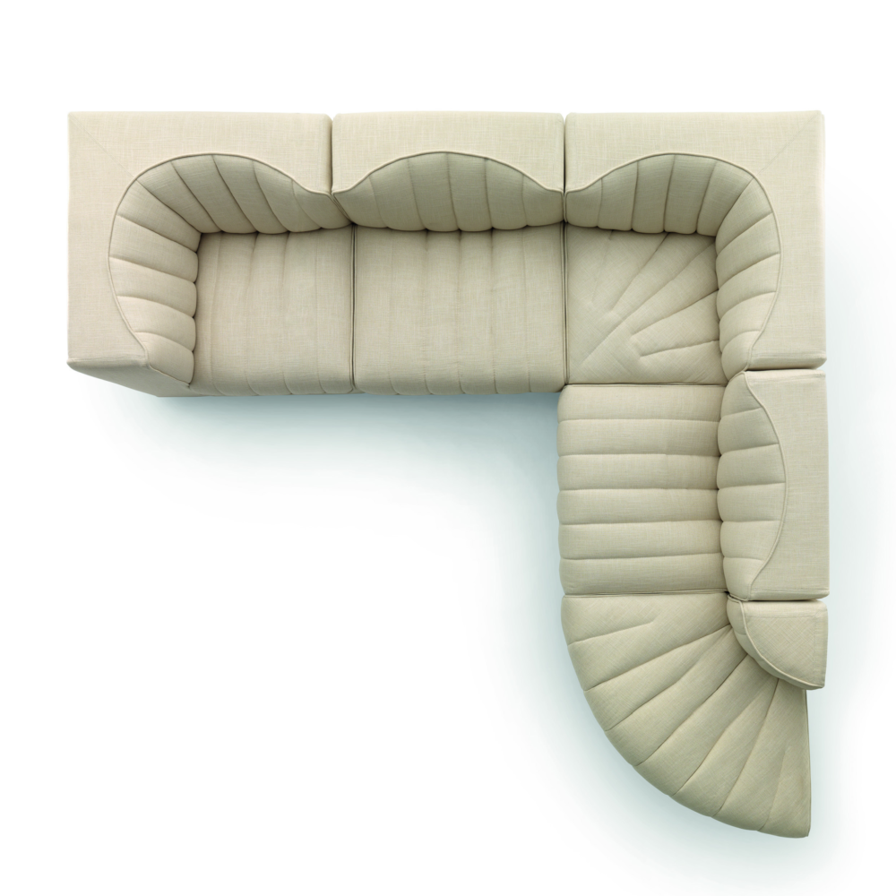 Symmetrical L-Shaped Modular Sofa  | Arflex 9000