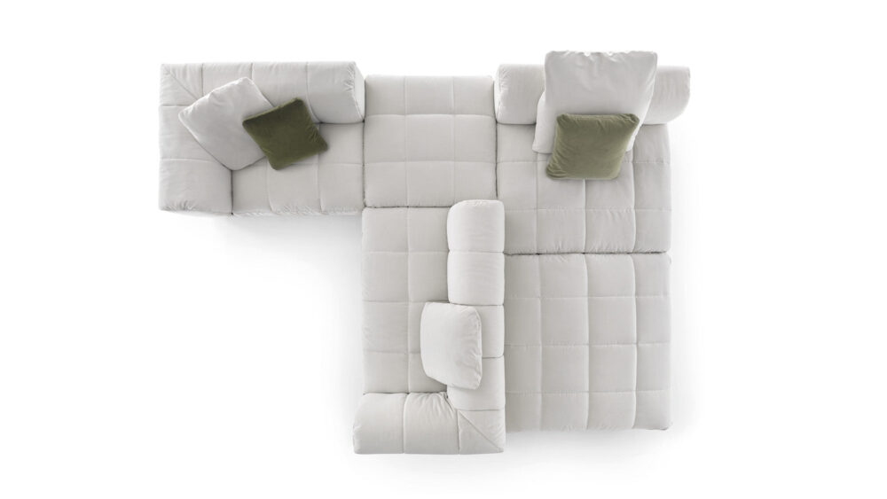 Channeled Modular Sofa with Ottoman | Arflex Strips - Image 4