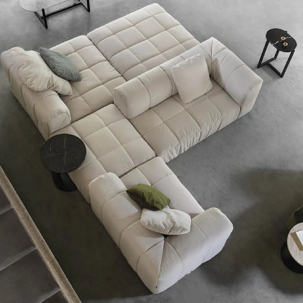Channeled Modular Sofa with Ottoman | Arflex Strips - Image 6