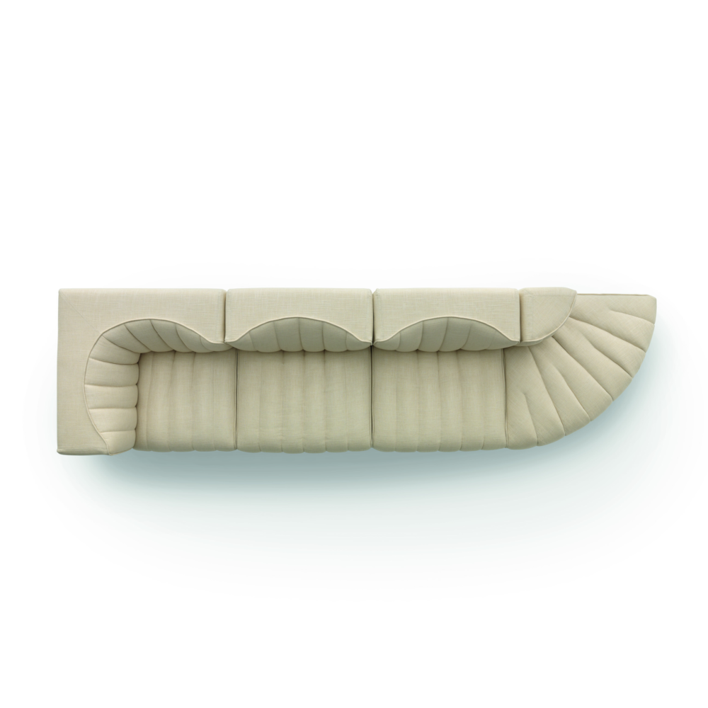 Channeled 3-Seater Modular Sofa | Arflex 9000