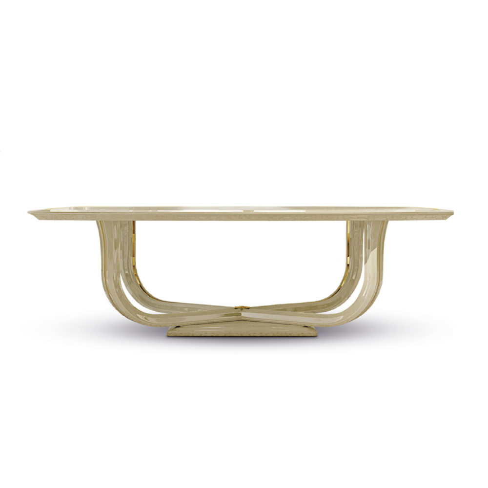 Oval Dining Table with Curved Base | Redeco Trilogy