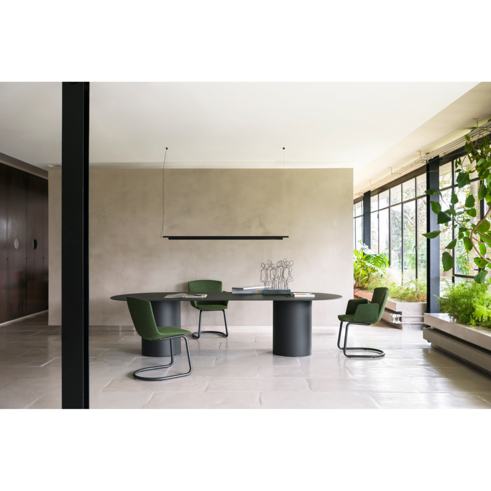 Cylindrical Base Dining Table | Desalto MM8 - Image 12