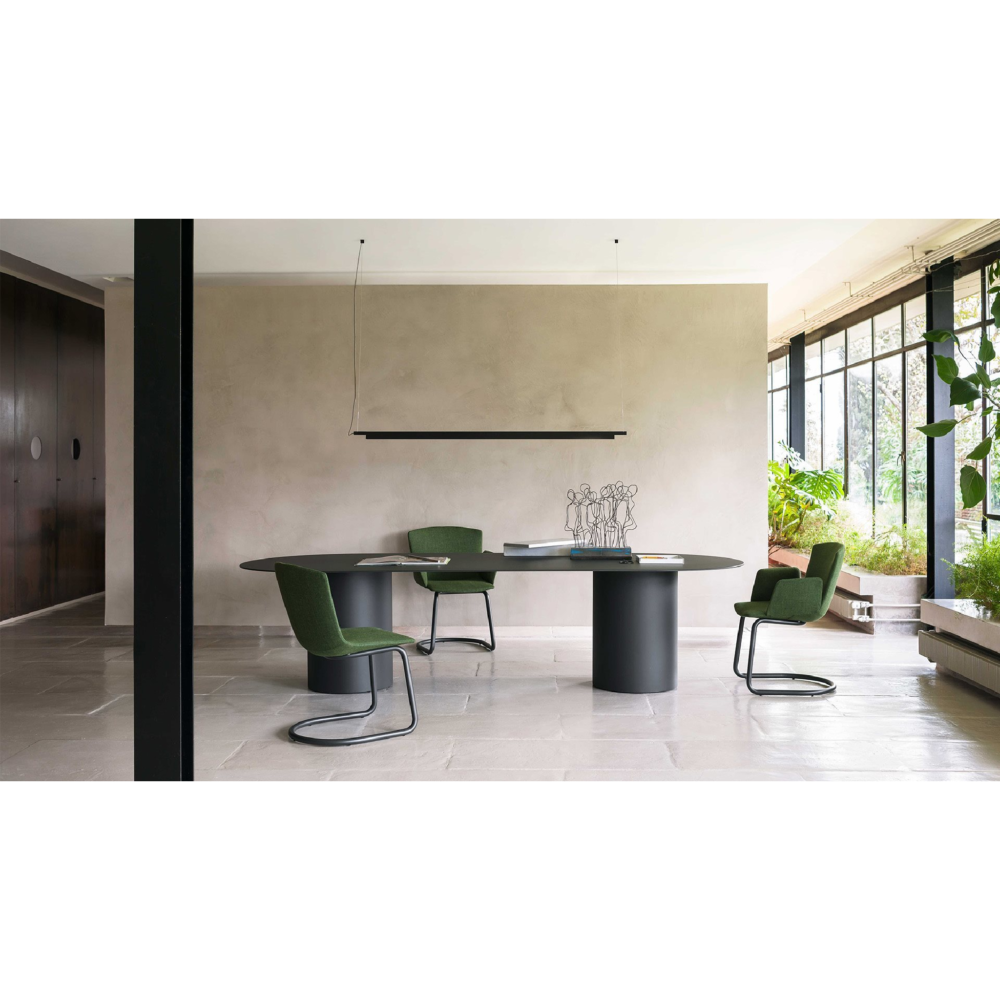 Cylindrical Base Dining Table | Desalto MM8 - Image 9