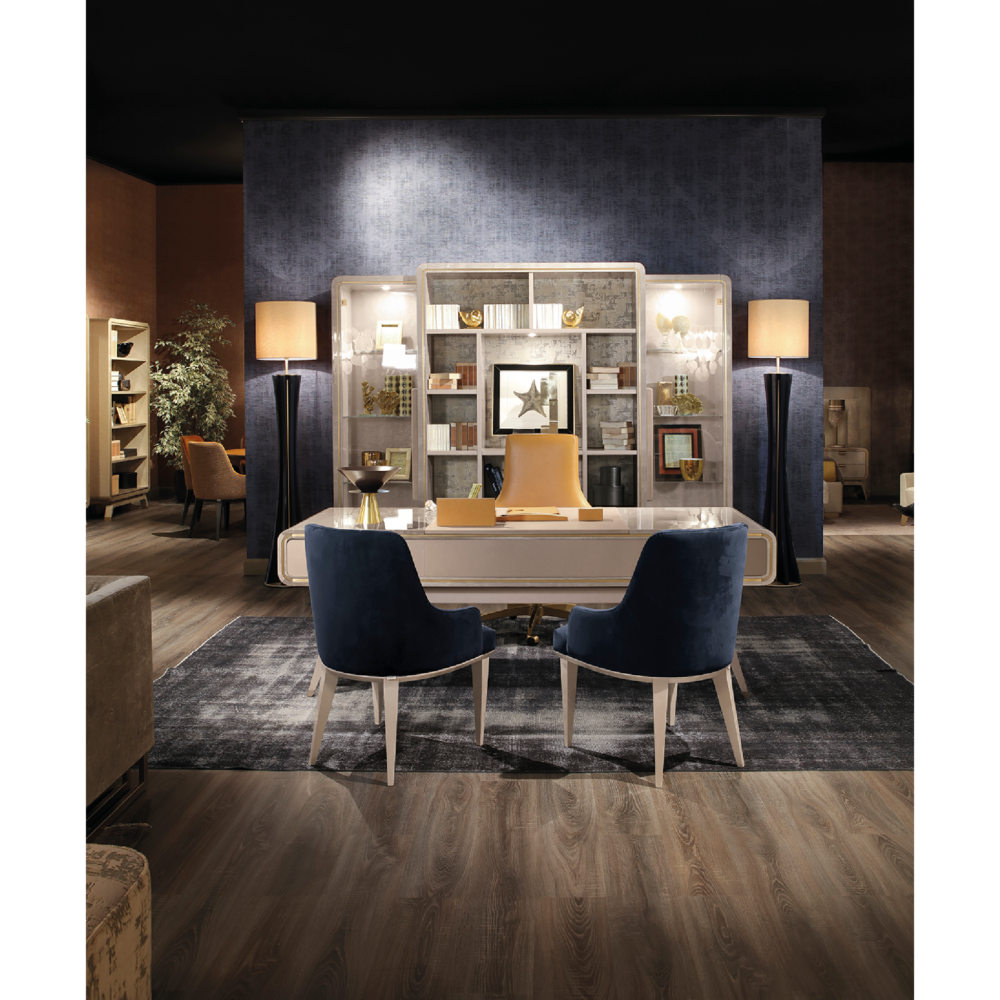 Mid-Century Modern Desk with Walnut Accents and Tapered Legs | Redeco Hanami - Image 11