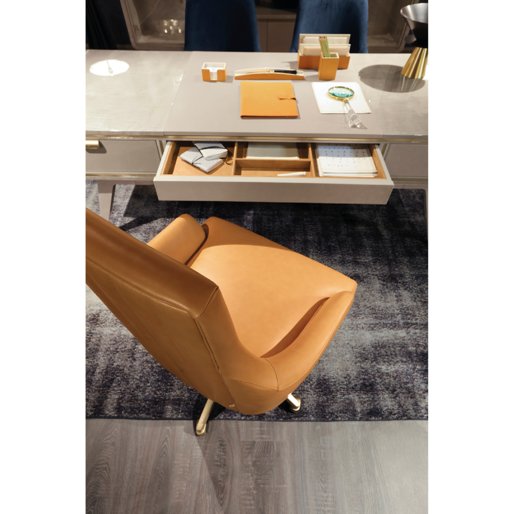 Mid-Century Modern Desk with Walnut Accents and Tapered Legs | Redeco Hanami - Image 10
