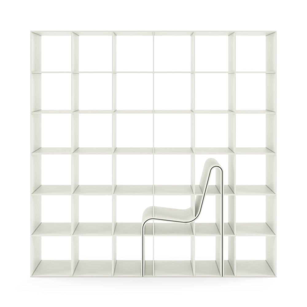 White Lacquered Chair Bookcase | Alias Bookchair - Image 2